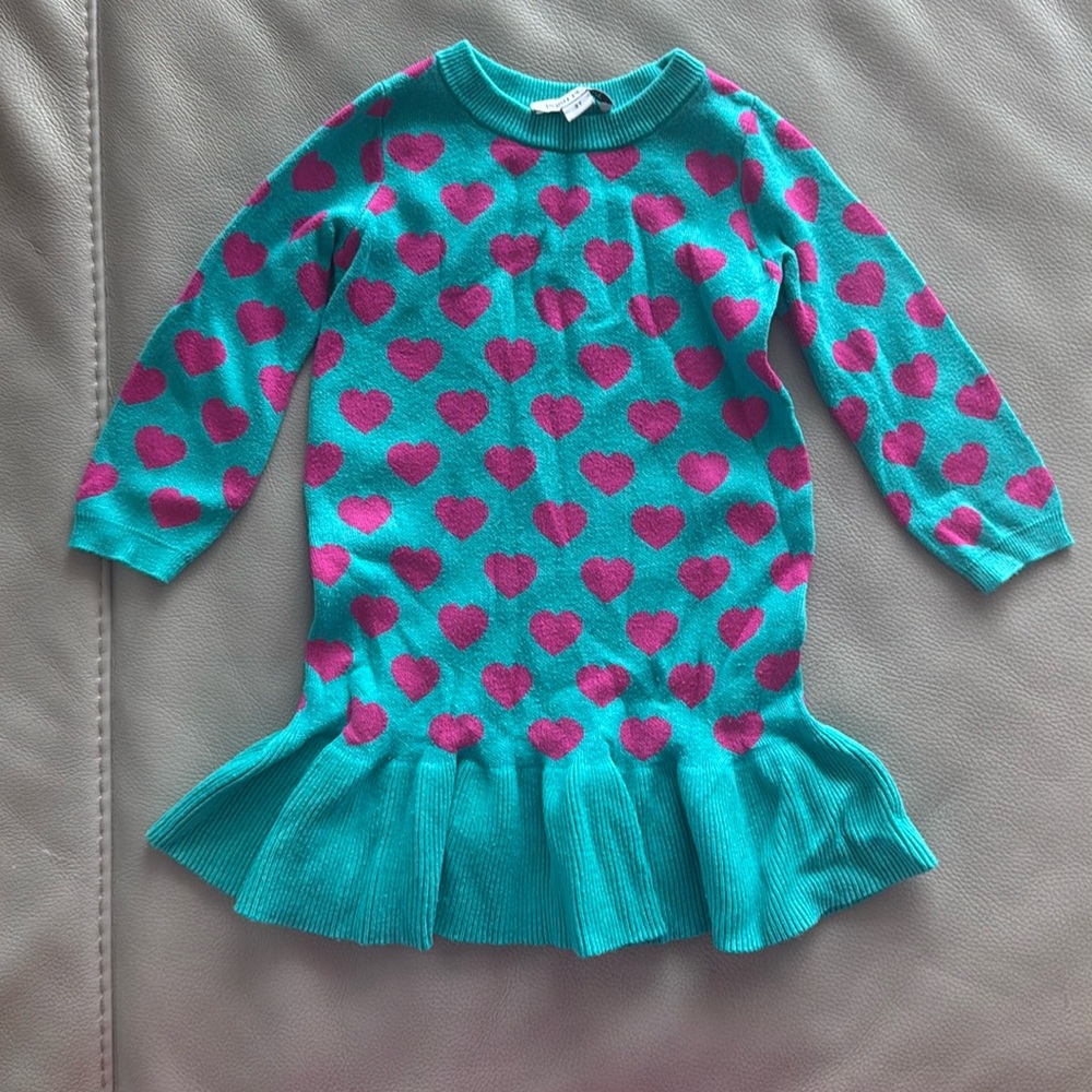 Posh Peanut hearts sweater dress size 3T